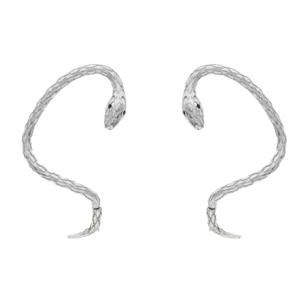 Pair of Silver Tone Snake Ear Cuffs Earrings NWT - Picture 3 of 14